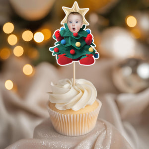Custom Baby Photo You Are My Perfect Christmas Cupcake Toppers LM32 893911