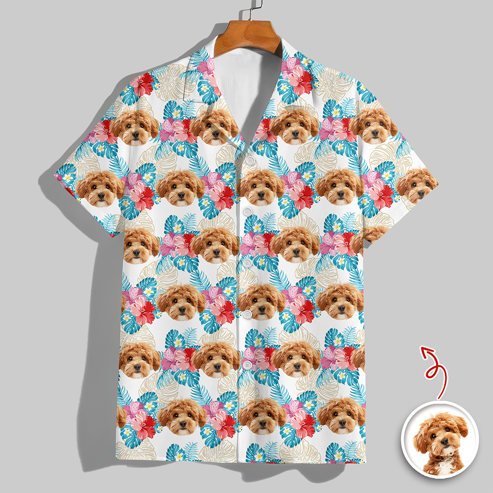 Custom Dog Cat Face Hawaii Shirt Personalized Cat Aloha Shirt HA75 921116