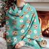 Custom Face Photo With Icon Wool Scarf Christmas Gift For Dog Lovers LM32 897479