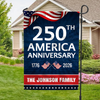 Custom Family Name 250th Anniversary 1776-2026 America Garden Flag HA75 920344