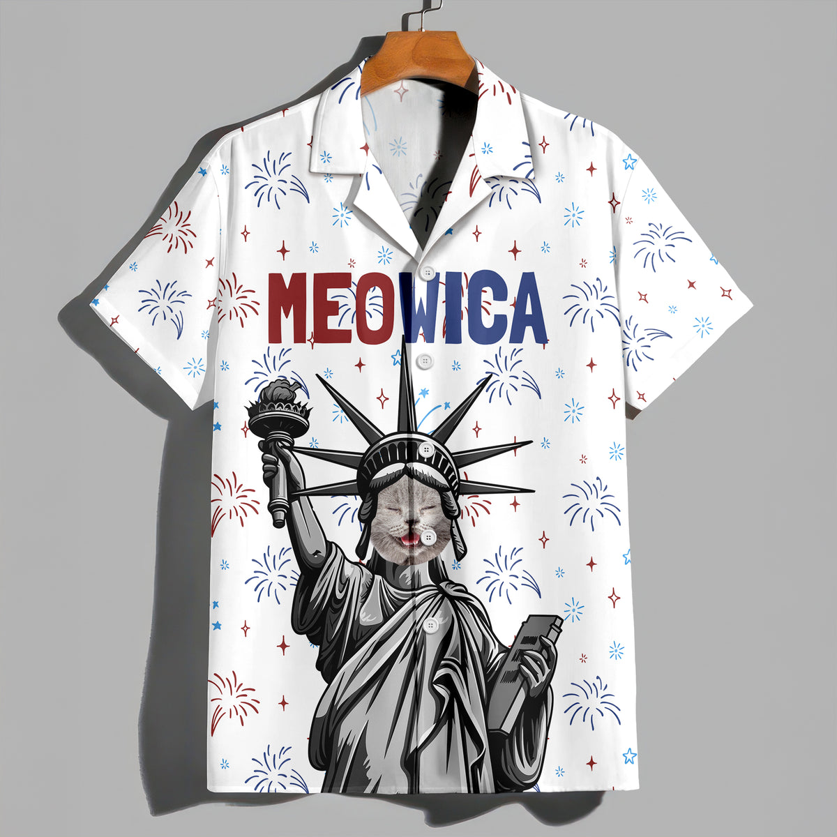 Custom Cat Photo Meowica Hawaii Shirt TH10 169433