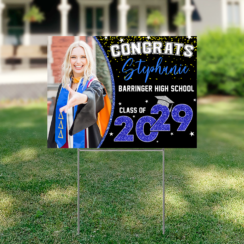 Custom Photo Class of 2026 Personalized Yard Sign Graduation Day Gift CH07 895442