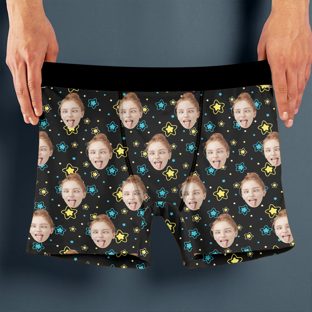 Custom Portrait Face Personalized Men's Boxer Briefs Valentine's Day HA75 898422