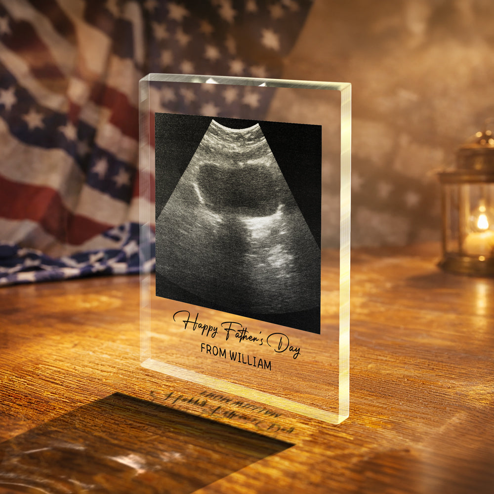 Custom Photo Happy Father's Day From Kid Acrylic Block Plaque CH07 911564