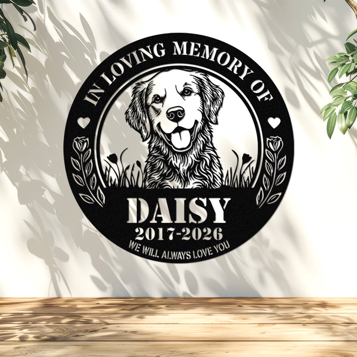 Custom Dog Photo Memorial Metal Sign Gift For Dog Lover HA75 920020