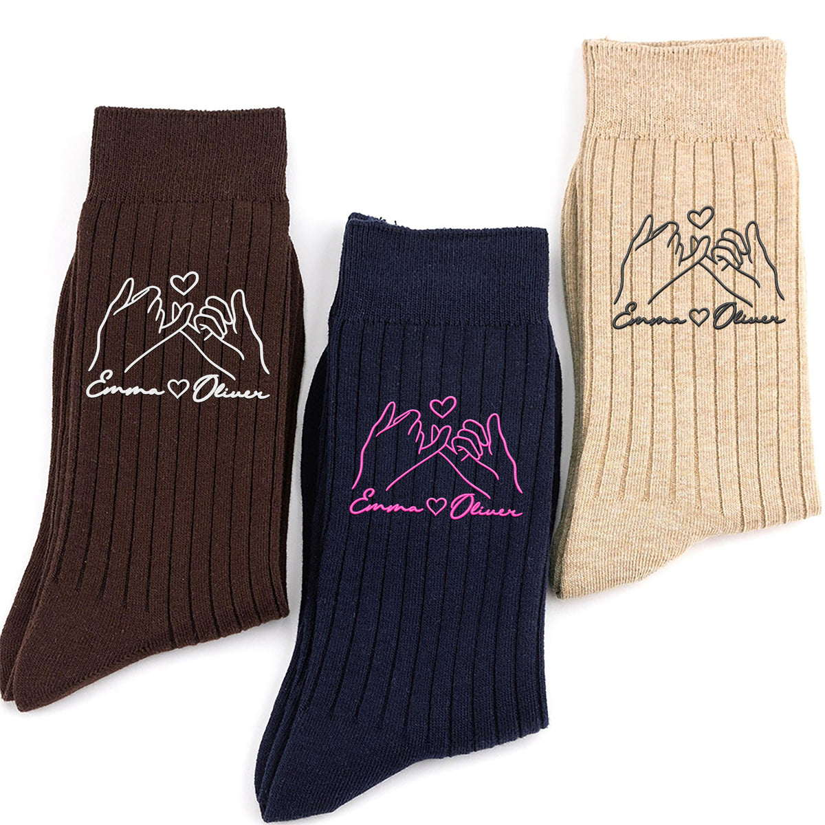 Personalized Name Forever Together Embroidered Socks Couple Gift HA75 922212