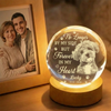 Custom Photo Memorial Once By My Side Forever In My Heart Engraved Crystal Ball LED Night Light HO82 901418