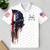 Personalized American Skull Flag Polo Shirt Gift For Golfer, Golf Lovers CH07 899870