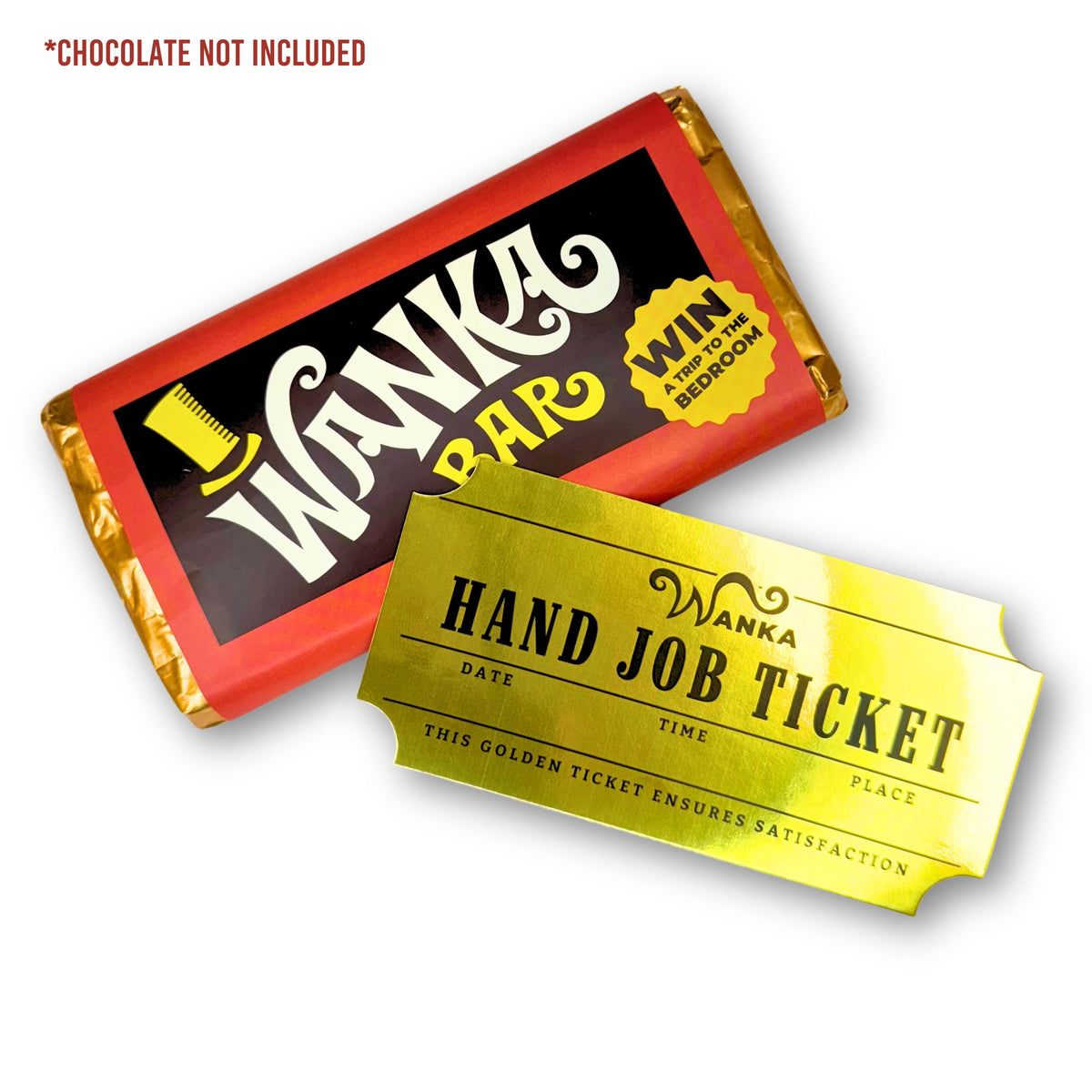 Funny Golden Ticker with Chocolate Wrapper Gift, Valentines Gift For Him, Husband, Boyfriend LM32 899001