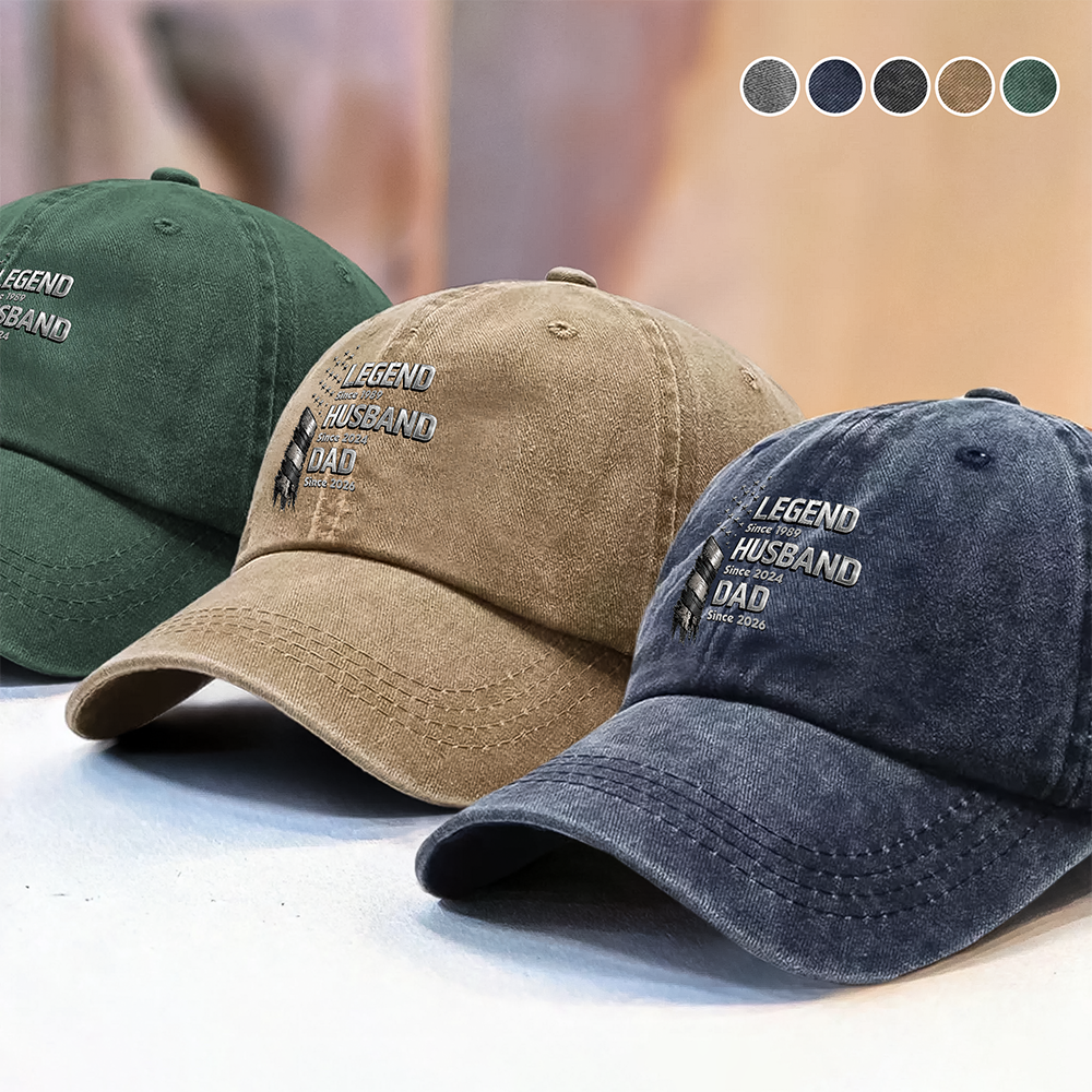 Personalized America Since 1776 Legend Husband Dad Since Washed Denim Baseball Cap TH10 169629