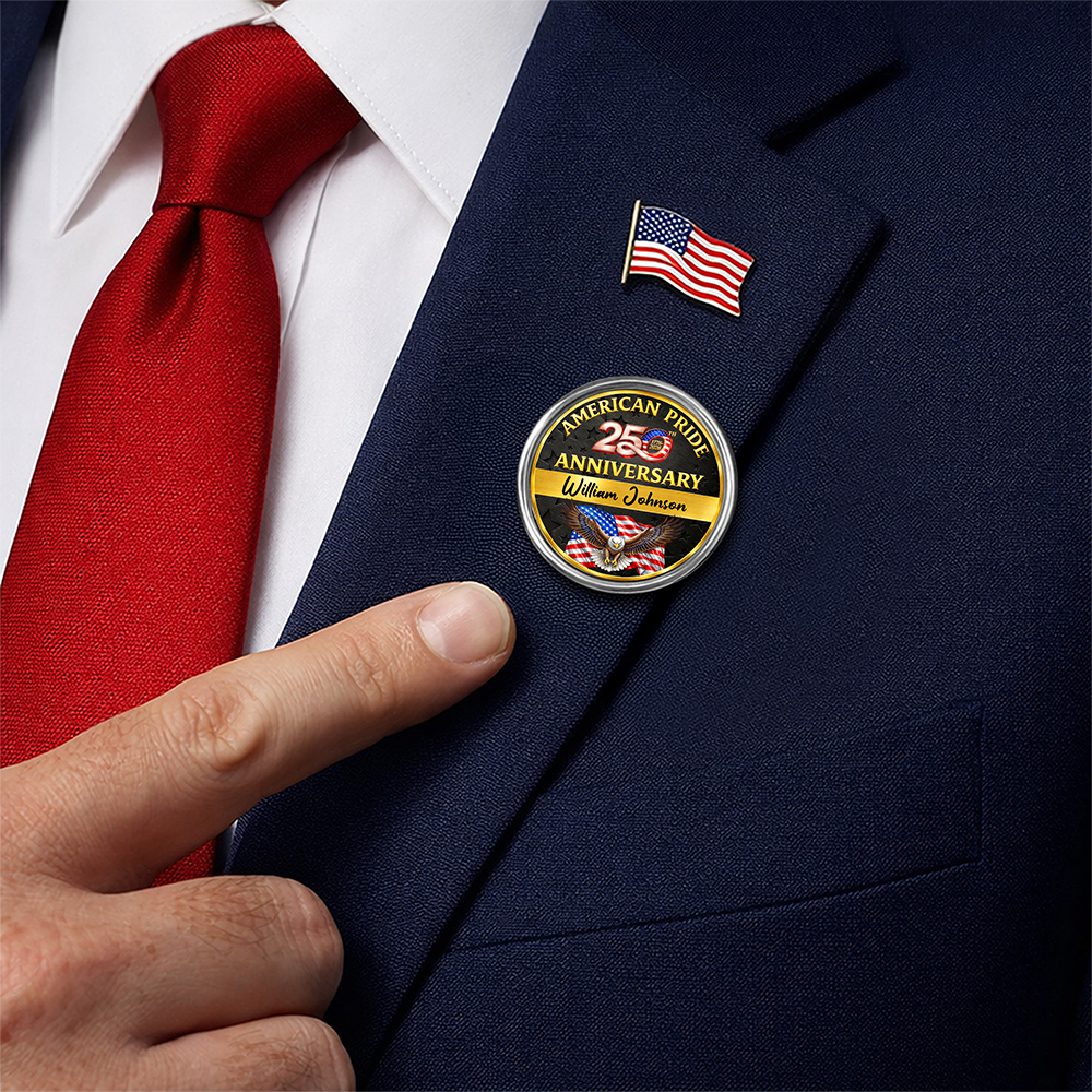 Custom Name American Pride 250th Anniversary 1776-2026 Keepsake Patriotic Lapel Pin LM32 899577