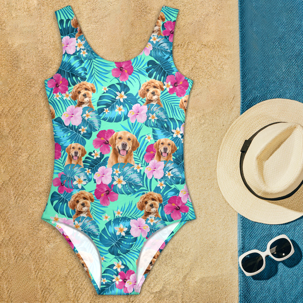 Custom Funny Photo Swimsuit Tropical Style Summer Vibes LM32 893673
