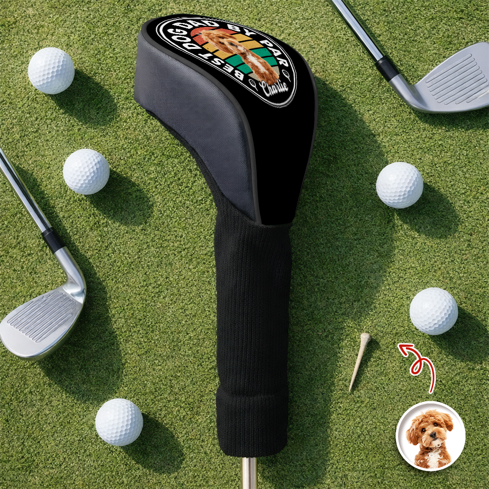 Custom Photo Best Dog Dad By Par Golf Head Cover CH07 911274