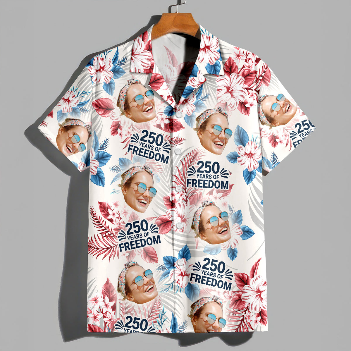 Custom Photo America 250 Years Of Freedom Anniversary Hawaiian Shirt HO82 902118
