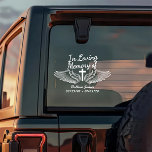 Personalized In Loving Memory of Loved One Car Window Decal Sticker Memorial Gift CH07 910214