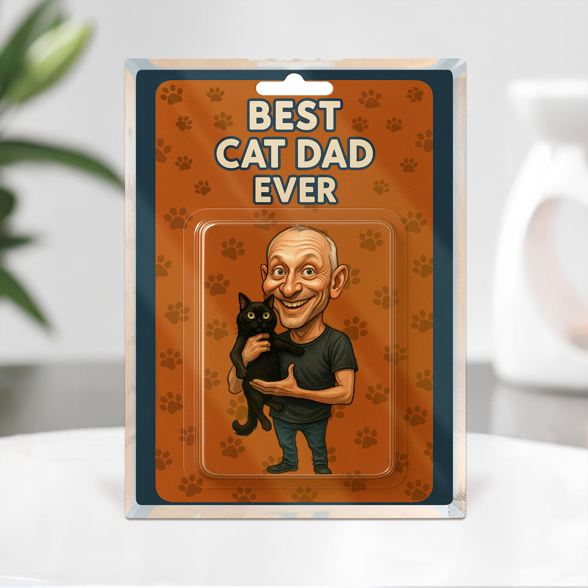 Custom Photo Best Cat Dad Action Figure Acrylic Block Father's Day Gift For Cat Dad HA75 892366