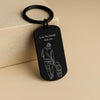 Custom Photo Sketch Metal Keychain -  Father's Day Gift For Dad LM32 669125