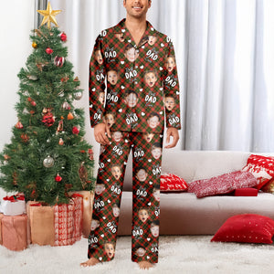 Custom Face Cute Best Dad Ever Christmas Pajamas LM32 895747