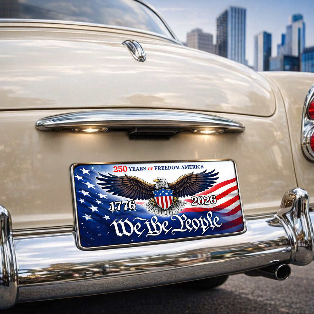 Personalized 250th Anniversary 1776-2026 USA Eagle License Plate HO82 902044