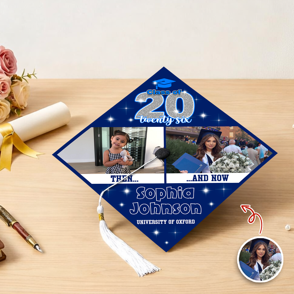 Custom Photo Let's Make Memories All Grown Up Class Of 2026 Graduation Cap Topper HO82 901552
