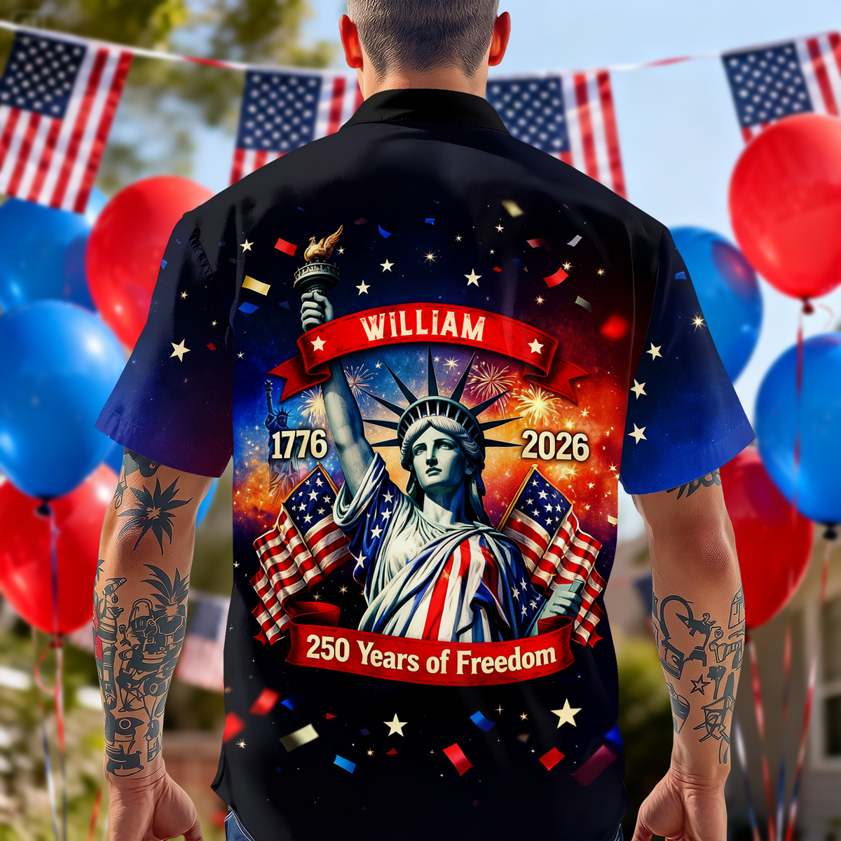 Personalized Happy 250th Anniversary United States - 250 Years of Freedom Hawaiian Shirt CH07 910404