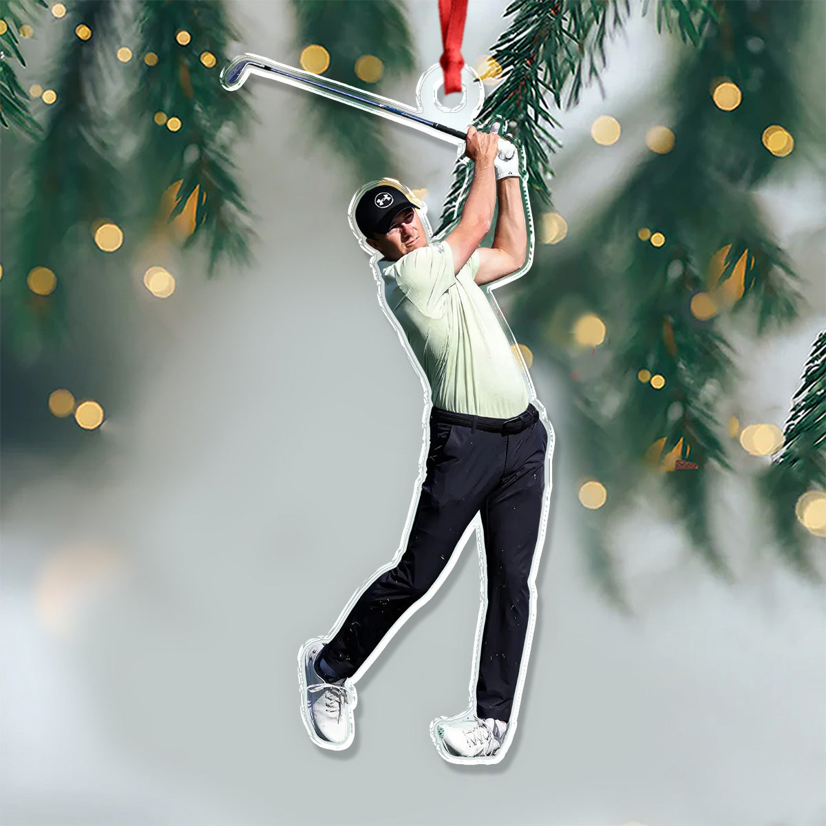 Custom Photo Golf Player Acrylic Ornament Christmas Gift For Golf Lovers HA75 897658