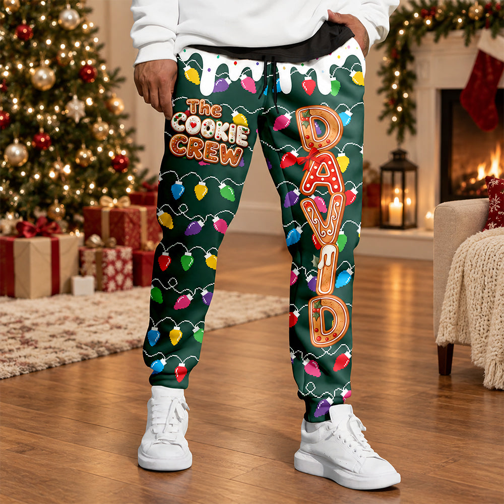Personalized Christmas Cookie Crew Sweatpants Gingerbread Cookie Family Christmas HO82 903668