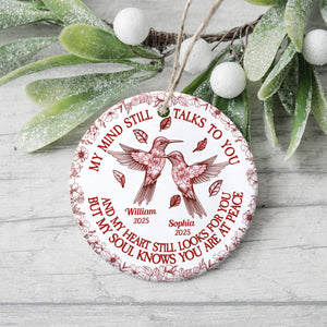 My Mind Still Talks To You Toile - Personalized Ceramic Ornament HA75 897460