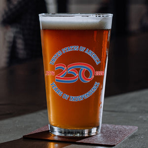 USA 250 Years Of Independence Beer Glass CH07 896770