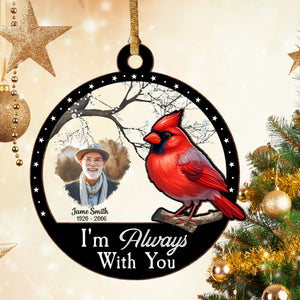 Custom Photo I'm Always With You Memorial Wood And Acrylic Ornament HO82 891138