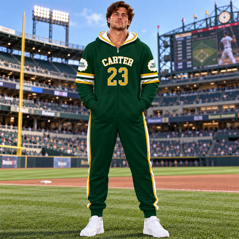 Custom Baseball Photo Onesie Pajamas - Baseball Player Gift HO82 903704