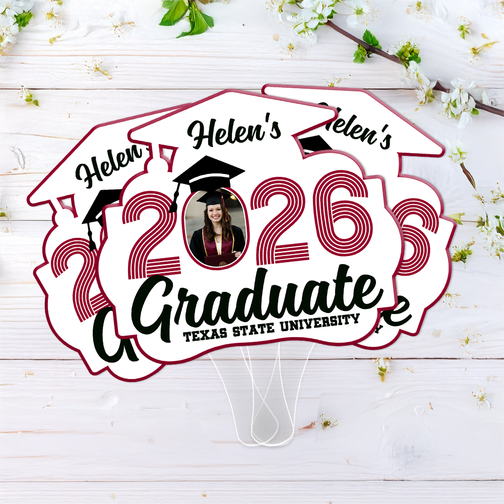 Custom Photo 2026 Graduate Face Fan Graduation Gift LM32 897931