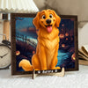 Custom Cartoon Photo Cute Gifts For Pet Lovers 2-Layered Wooden Plaque With Stand LM32 893523