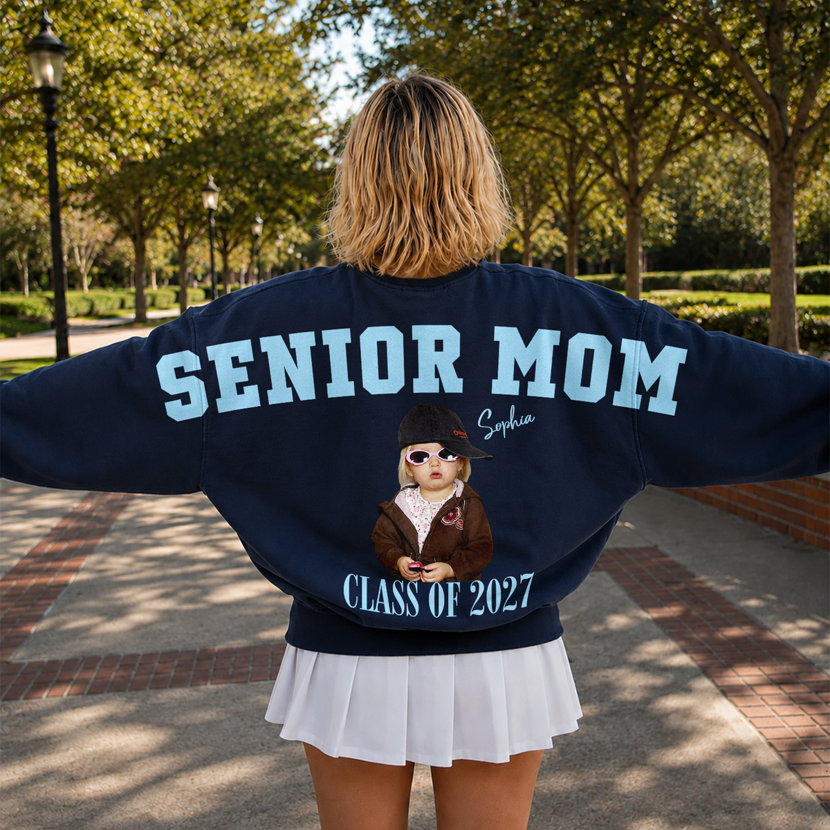 Custom Photo Senior Mom Dad Shoulder To Shoulder Shirt CH07 180940