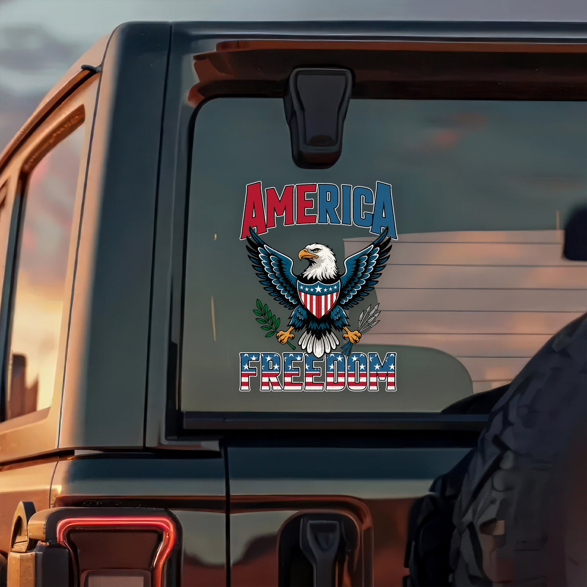 America Freedom USA Flag 250 Birthday Car Window Decal Sticker CH07 896512