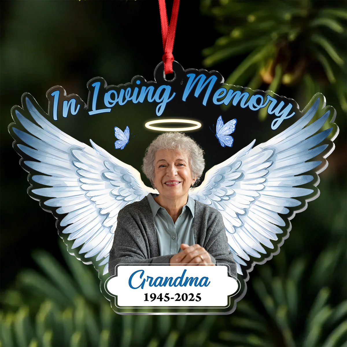 Custom Photo In Loving Memory - Personalized Memorial Acrylic Ornament CH07 896870