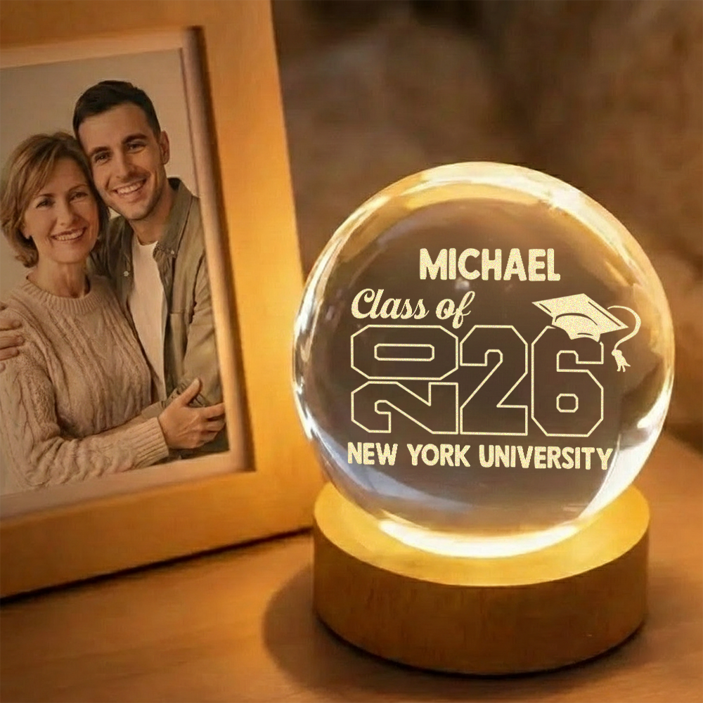 Personalized Graduate Class Of 2026 Engraved Crystal Ball LED Night Light LM32 899677