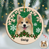 Custom Photo Dog Christmas - Personalized 2-Layered Wooden Ornament CH07 896862