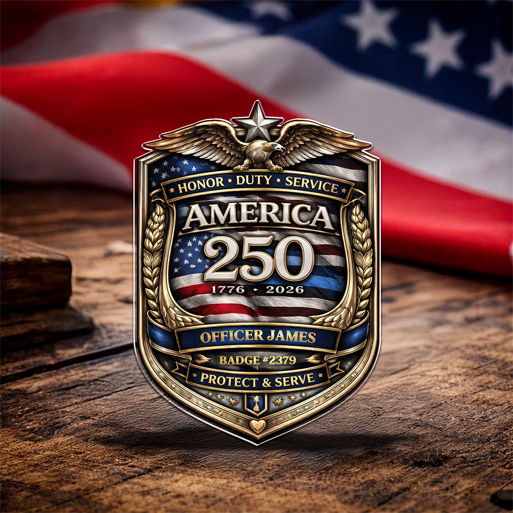 Custom Officer Name Honor Duty Service Acrylic Pin TH10 169379