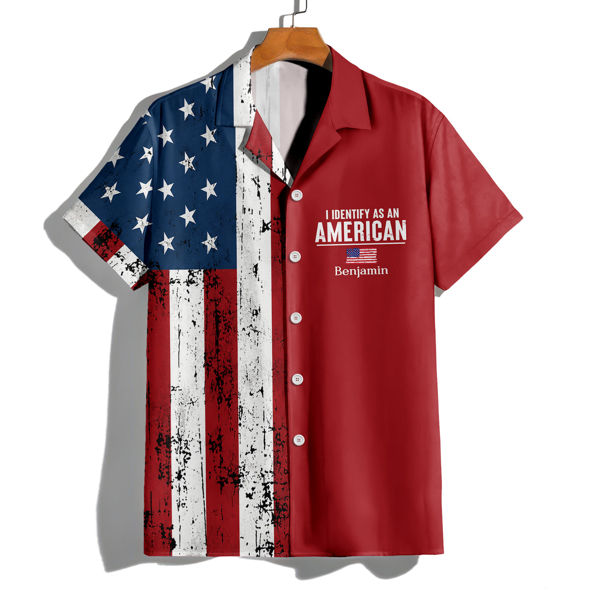 Personalized I Identify As An American With Patriotic USA Flag Hawaiian Shirt LM32 669229