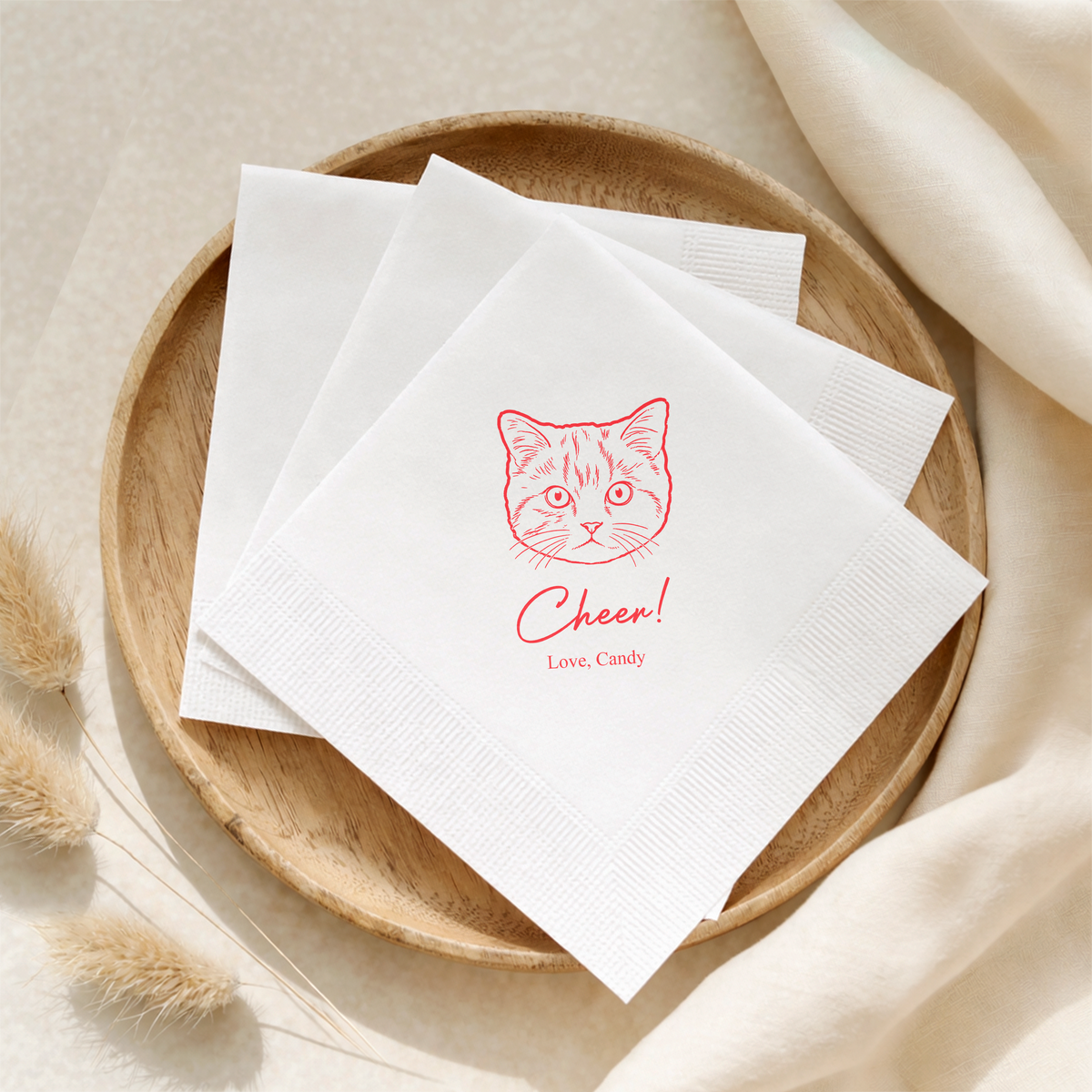 Custom Pet Wedding Cocktail Napkins Funny Wedding Party Decor Newlywed Gift CH07 911288