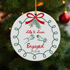 Personalized Couple Names & Date Engaged Christmas Ceramic Ornament Gift for Couples HO82 903586