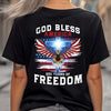 Personalized 250 Years of Blessing Shirt, Patriotic God Bless America Eagle Back Shirt CH07 910540