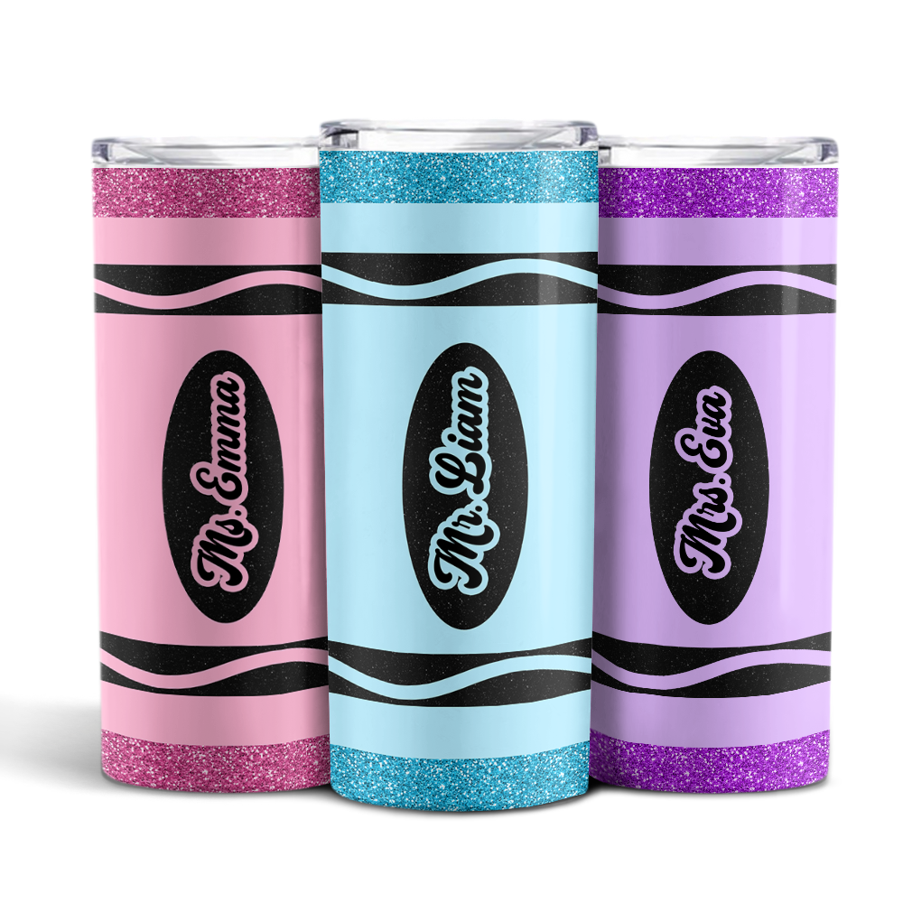 Custom Name Teacher Personalized Skinny Tumbler Gift for Teacher LM32 893741