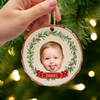 Customize Kid Face Wood Slice Ornament For Christmas HO82 903956