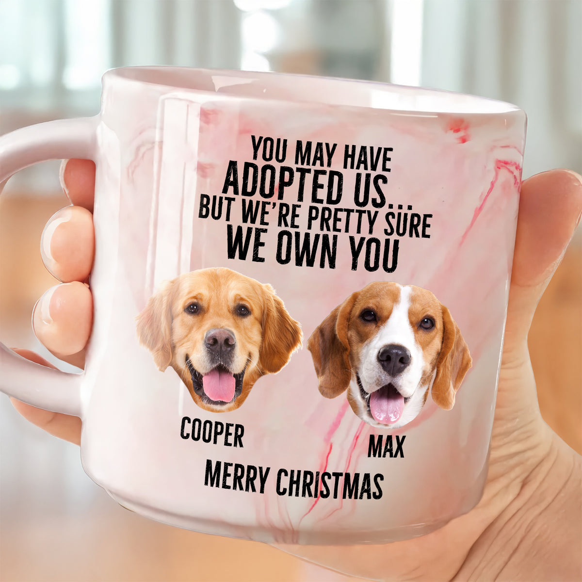 Custom Photo I'm Pretty Sure I Own You Personalized Marble Mug For Dog Lover LM32 895071