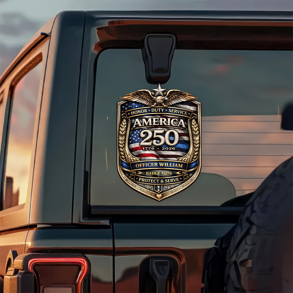 Custom Officer Name Honor Duty Service Car Window Decal Sticker TH10 169377