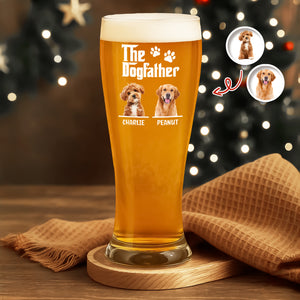 Custom Dog Photo The Dog Father Pilsner Glass Gift for Dog Lovers HA75 892882
