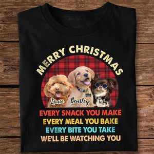 Custom Christmas Dog Photo Every Snack You Make Dark Shirt For Dog Dad CH07 896370