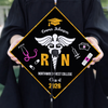 Personalized Nurse Class of 2026 RN Grad Graduation Cap Topper CH07 910892